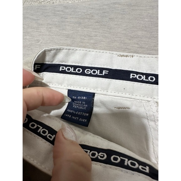 Vintage Polo Ralph Lauren The Classic Golf Pant Beige size 35x30 Made in‎ USA - Picture 5 of 8